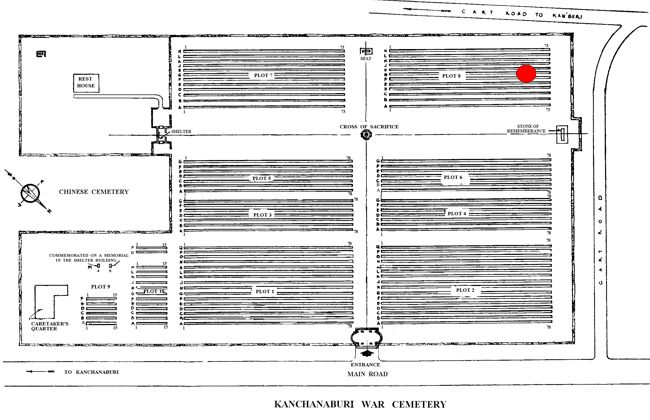 Bardwell-Bertram-George - Kanchanaburi War Cemetery Site Plan