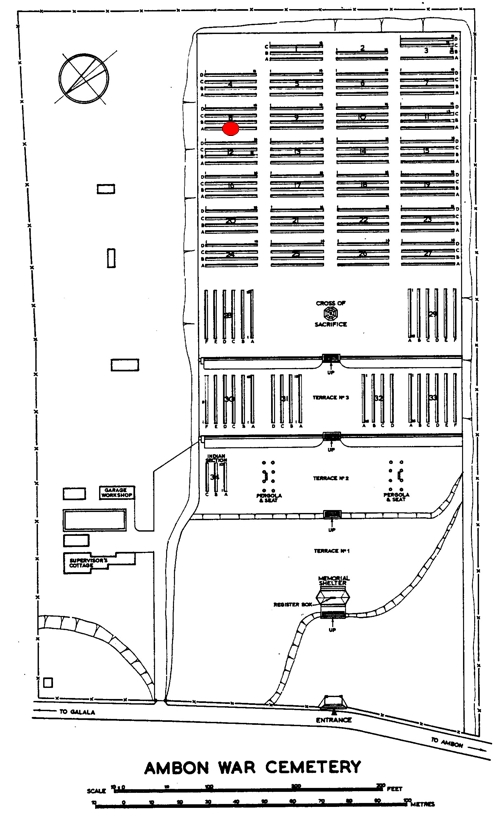Bennett-Leslie-Montague - Ambon War Cemetery Plan