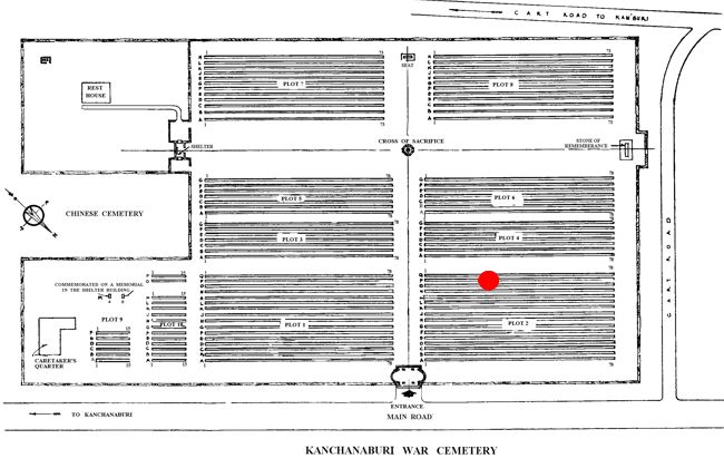 Bensley-Charles-Edward-Verdon-Kanchanaburi War Cemetery Site Plan - Copy