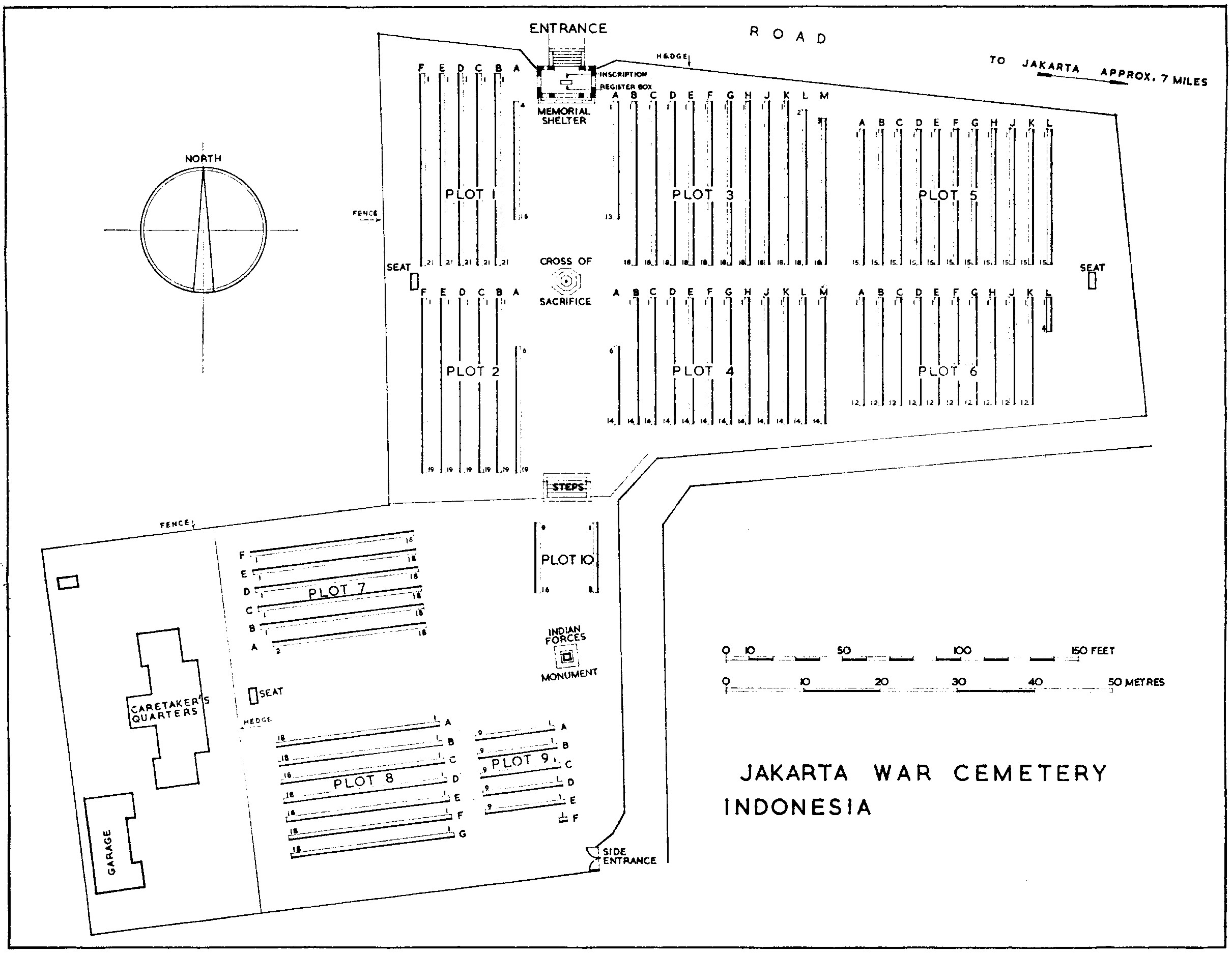 Jakarta War Cemetery Plan