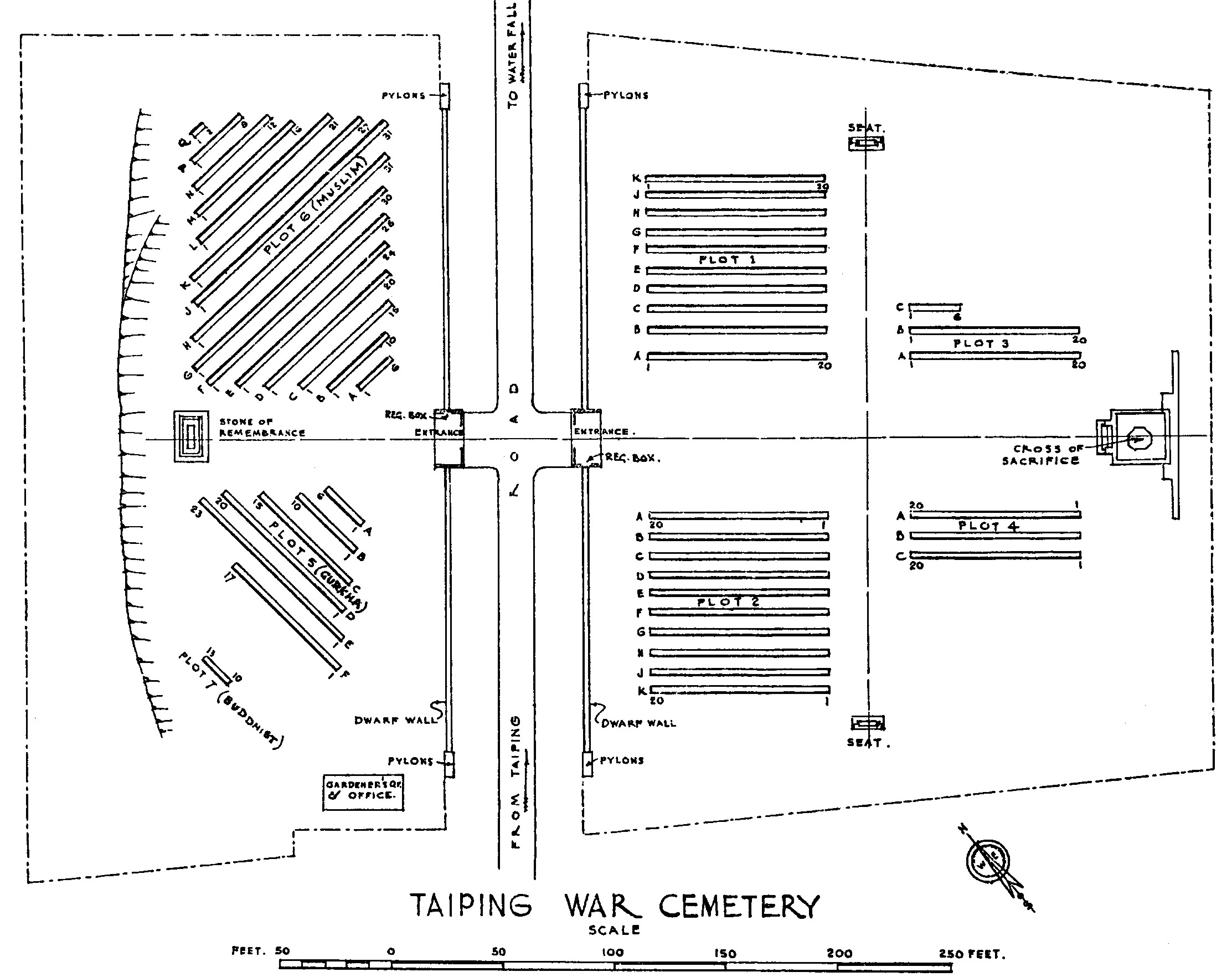 Taiping War Cemetery Plan