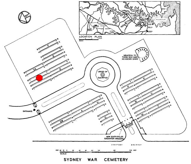 Kirby-Edwin-Thomas-Sydney War Cemetery Plan
