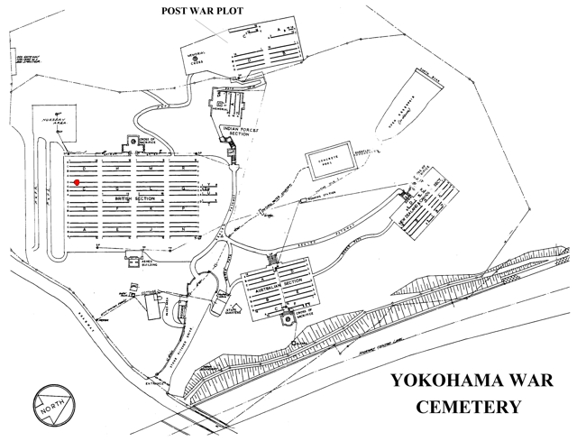 Adams-Leonard-George - Yokohama War Cemetery Plan