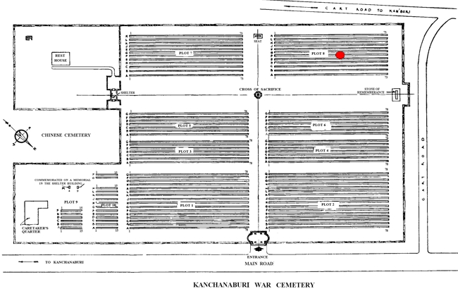 Carlisle-George-Frederick - Kanchanaburi War Cemetery Site Plan