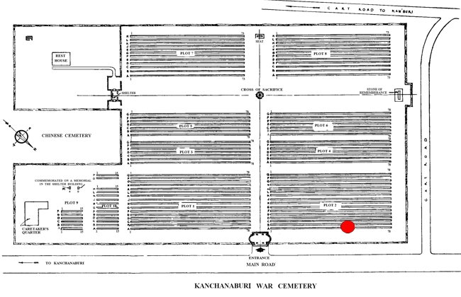 Catchpole-Frederick-William - Kanchanaburi War Cemetery Site Plan