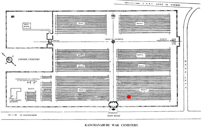 Craig-Frederick-Kanchanaburi War Cemetery Site Plan