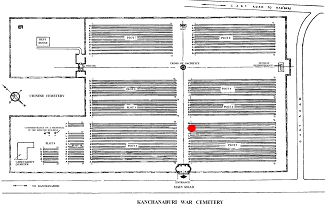 Crowther-Fred-Kanchanaburi War Cemetery Site Plan