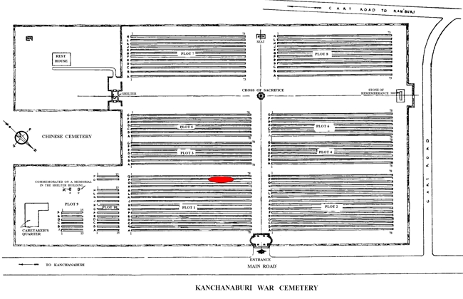 Martin-William-Charles - Kanchanaburi War Cemetery Site Plan