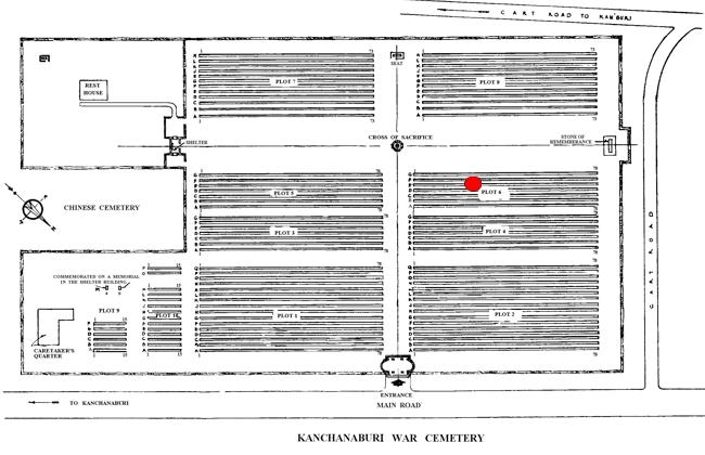 Palmer-Charles Henry - Kanchanaburi War Cemetery Site Plan