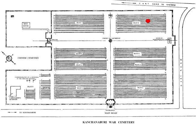 Purcell-John-William -Kanchanaburi War Cemetery Site Plan1