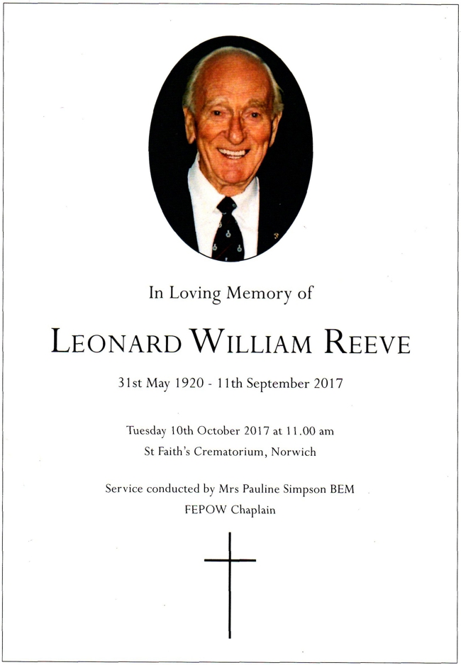Reeve-Leonard-William Funeral Order of Service cover-tn
