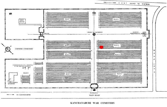 Wakeling-Claude-Edward - Kanchanaburi War Cemetery Site Plan