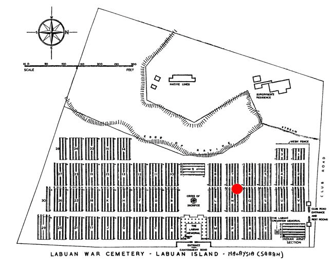 Wadd-John-Edward-Labuan Cemetery Plan